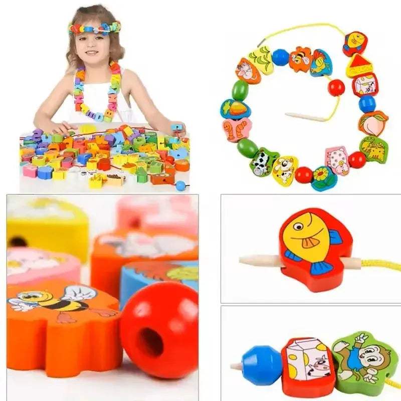 Montessori Wooden Bead Toys For DIY Learning Development - ToylandEU
