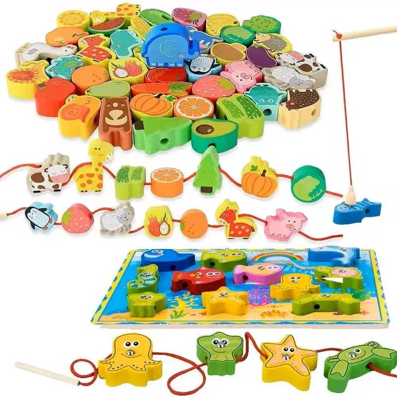 Montessori Wooden Bead Toys For DIY Learning Development - ToylandEU