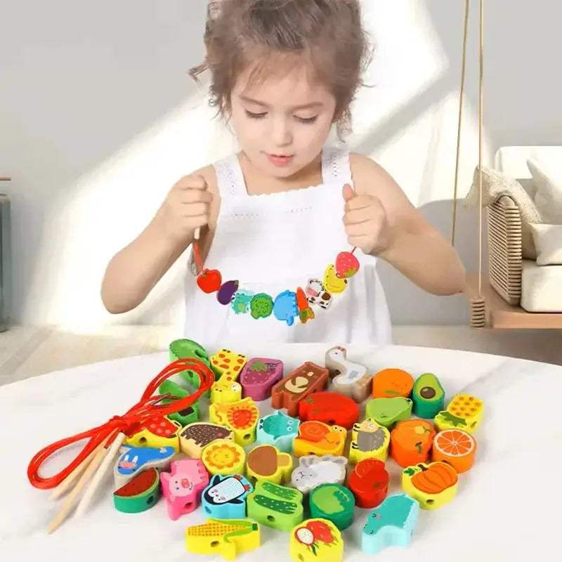 Montessori Wooden Bead Toys For DIY Learning Development - ToylandEU
