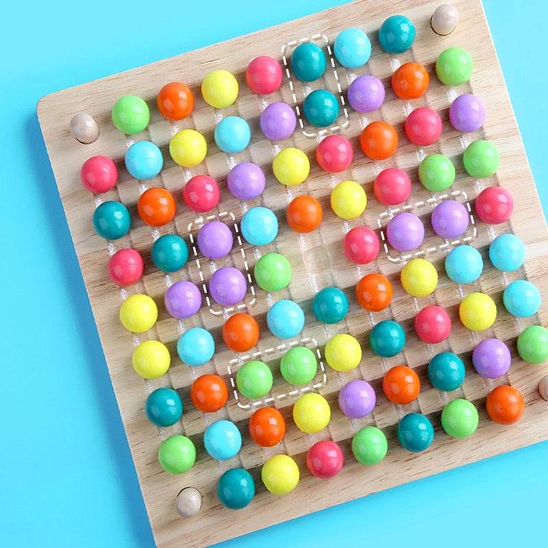 Монтесори образователна играчка пъзел от дървени мъниста за деца на възраст 2-7 години - ToylandEU