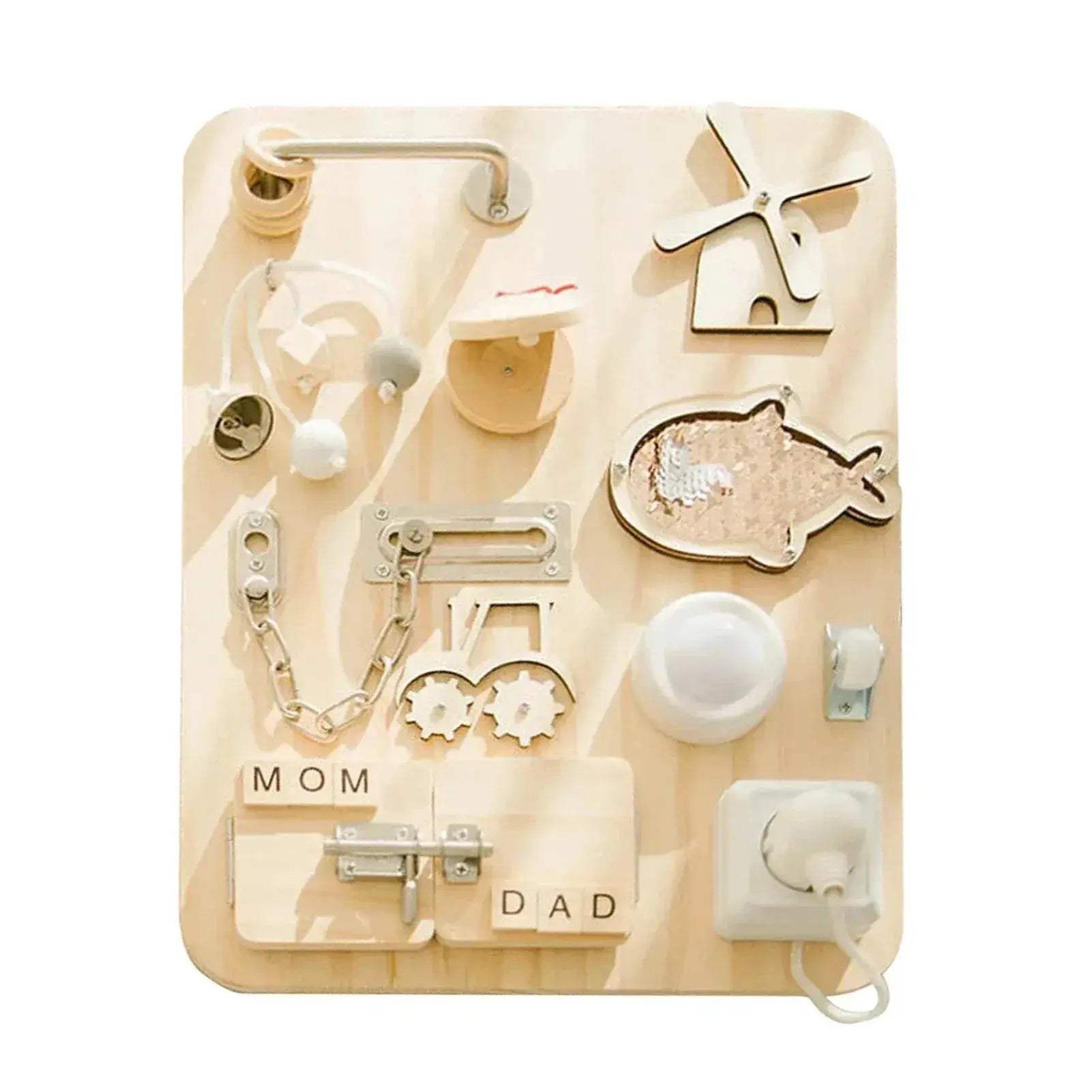  Montessori Wooden Busy Board For Toddlers One To Three Years Learning Toy With Locks Latches -  ToylandEU™