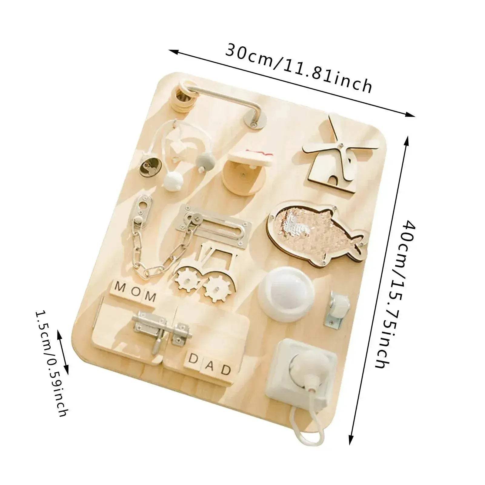  Montessori Wooden Busy Board For Toddlers One To Three Years Learning Toy With Locks Latches -  ToylandEU™