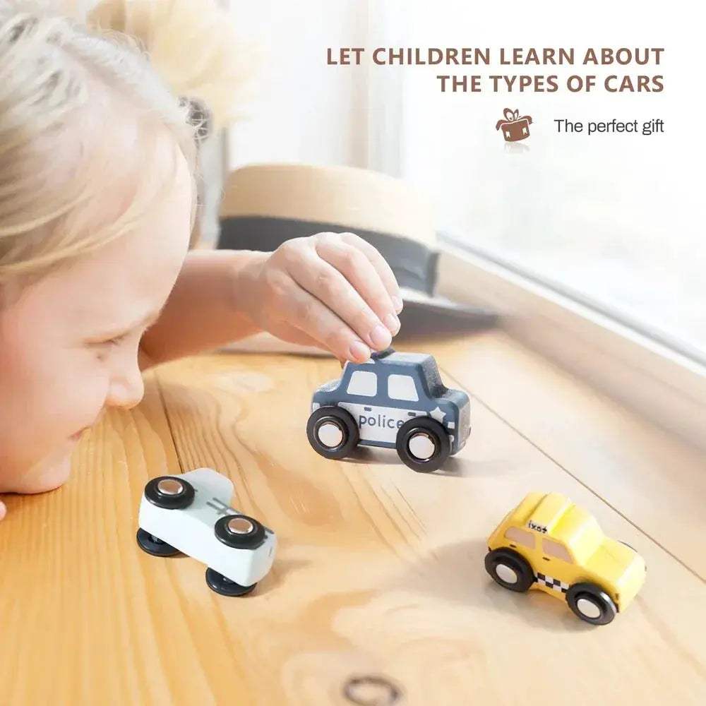 Montessori Wooden Car Puzzle Toys 3D For Babies Educational - ToylandEU