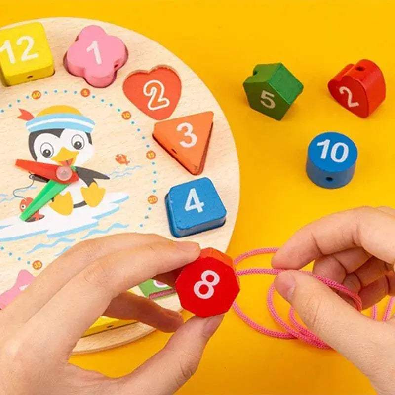 Montessori Wooden Clock Puzzle for Kids Educational Gift - ToylandEU