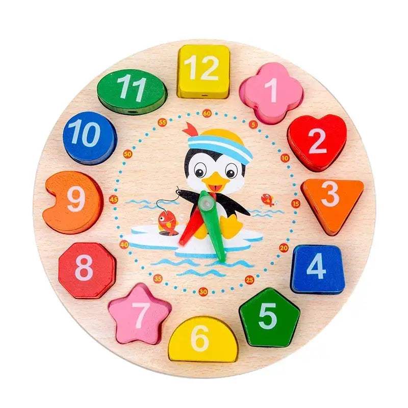 Montessori Wooden Clock Puzzle for Kids Educational Gift - ToylandEU