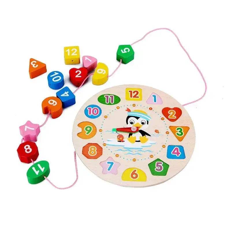 Montessori Wooden Clock Puzzle for Kids Educational Gift - ToylandEU