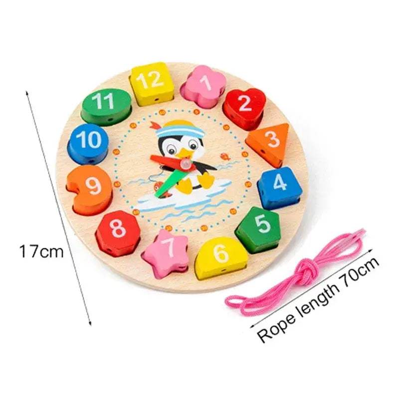 Montessori Wooden Clock Puzzle for Kids Educational Gift - ToylandEU