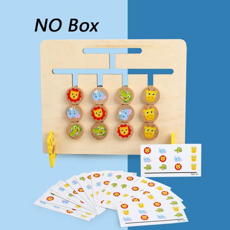 Монтесори дървен пъзел за съпоставяне на цветовете за когнитивно развитие на децата - ToylandEU