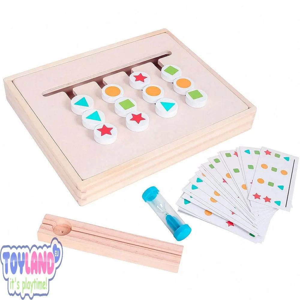 Монтесори дървен пъзел за съпоставяне на цветовете за когнитивно развитие на децата - ToylandEU