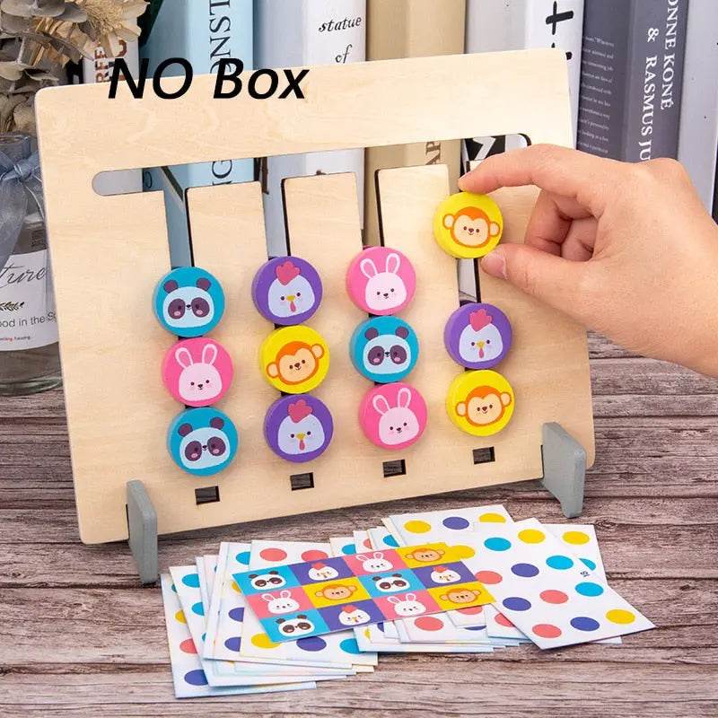 Монтесори дървен пъзел за съпоставяне на цветовете за когнитивно развитие на децата - ToylandEU