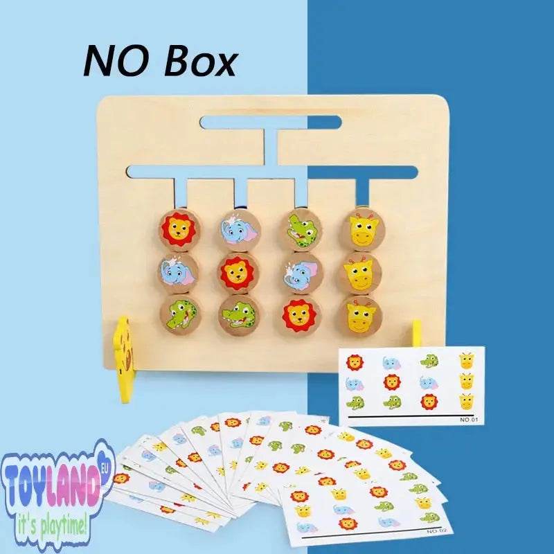 Монтесори дървен пъзел за съпоставяне на цветовете за когнитивно развитие на децата - ToylandEU