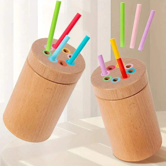  Montessori Wooden Color Sorting Toy For Toddlers Sturdy -  ToylandEU™