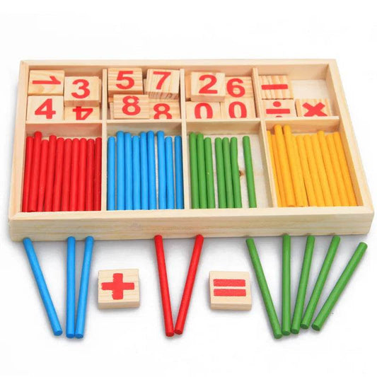 Montessori Wooden Counting Stick Toy for Early Number Skills - ToylandEU