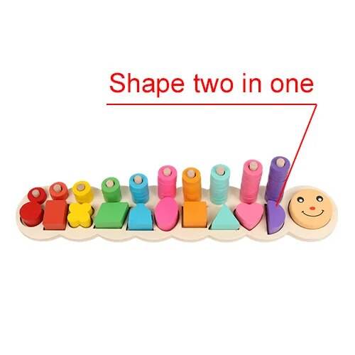 Montessori Wooden Counting & Shape Matching Toy for Early Learning - ToylandEU