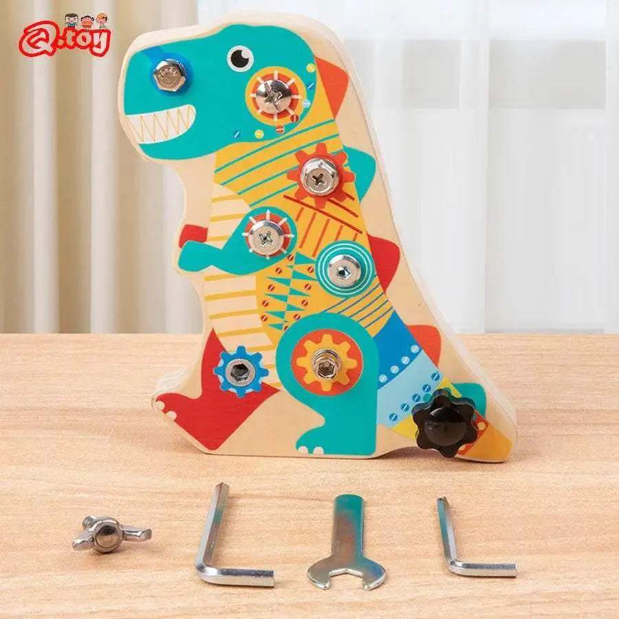 Montessori Wooden Toys Pretend Play Set Dinosaur Tool Set - ToylandEU