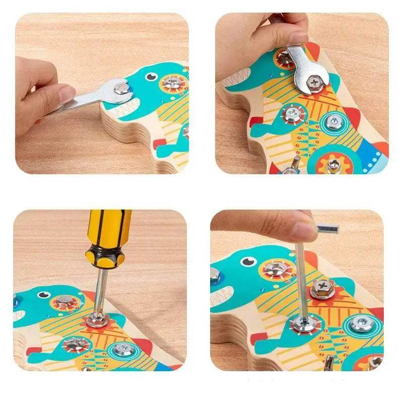 Montessori Wooden Toys Pretend Play Set Dinosaur Tool Set - ToylandEU