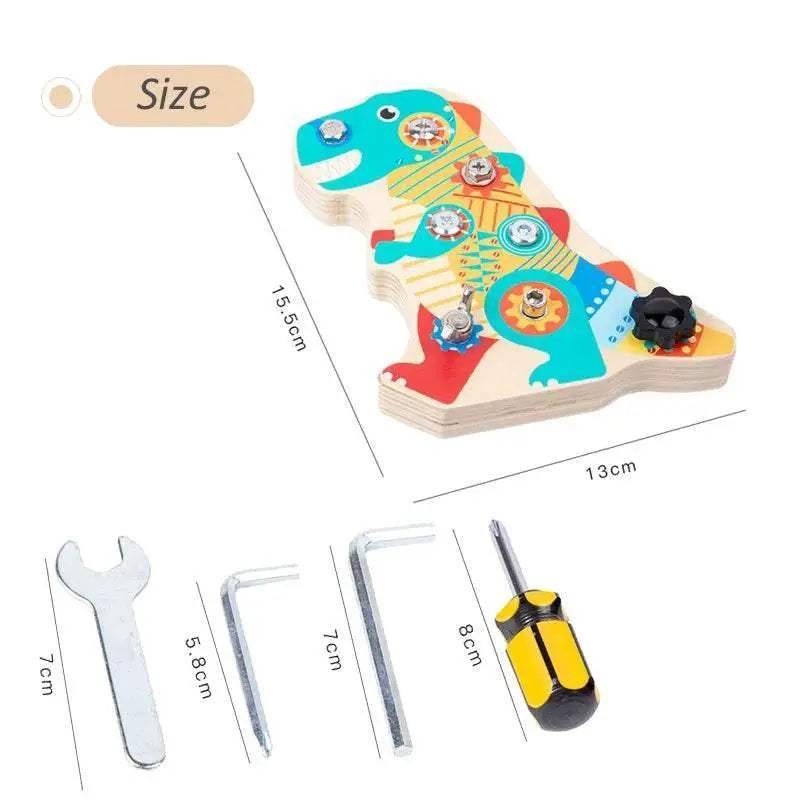 Montessori Wooden Toys Pretend Play Set Dinosaur Tool Set - ToylandEU