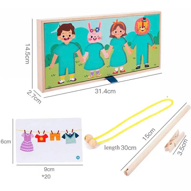 Montessori Wooden Educational Puzzle For Kids Sorting - ToylandEU