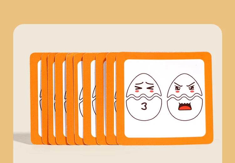 Montessori Wooden Puzzle Games Expression Emotion Egg Face Board Matching Thinking Early Educational Toys for Toddlers Age 3+ - ToylandEU