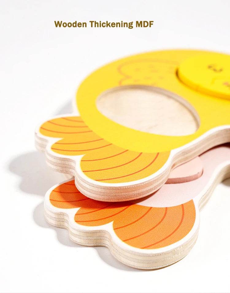 Montessori Wooden Puzzle Games Expression Emotion Egg Face Board Matching Thinking Early Educational Toys for Toddlers Age 3+ - ToylandEU