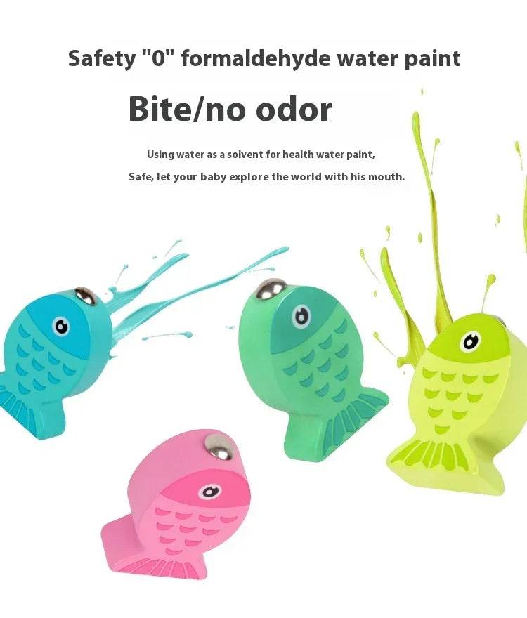 Wooden Children Fishing Toys Baby Montessori Early Education Toys Kids Ability Training Game Toddler Number Alphabet Learning - ToylandEU