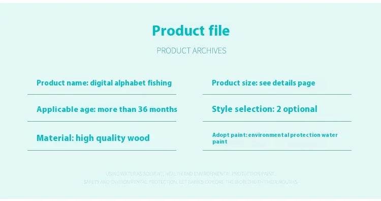 Wooden Children Fishing Toys Baby Montessori Early Education Toys Kids Ability Training Game Toddler Number Alphabet Learning - ToylandEU