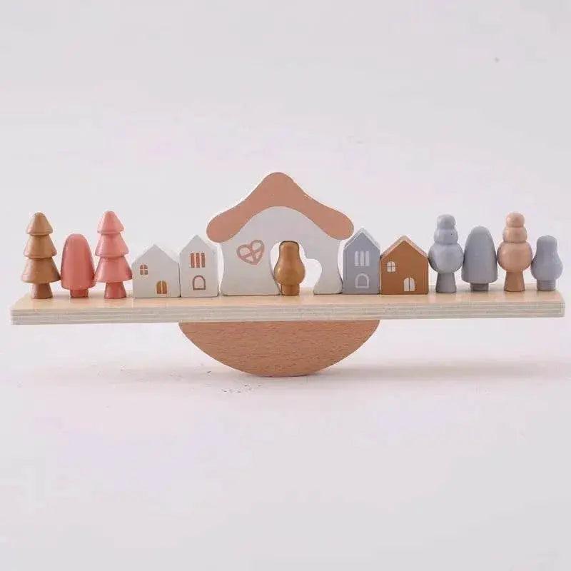  Montessori Wooden Forest Blocks Stacking Toys For Baby Forest House Learning Set -  ToylandEU™