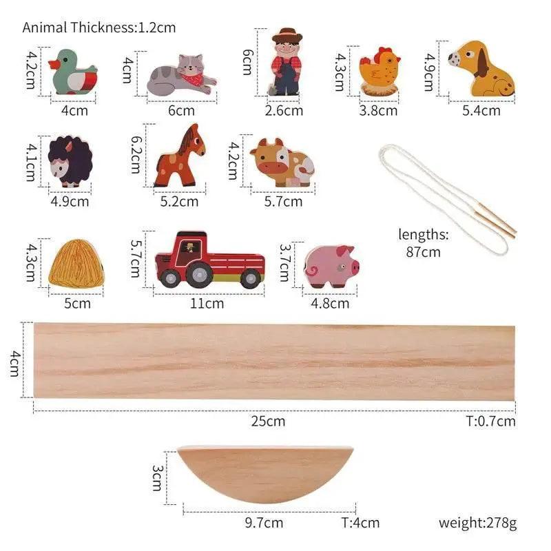  Montessori Wooden Forest Blocks Stacking Toys For Baby Forest House Learning Set -  ToylandEU™