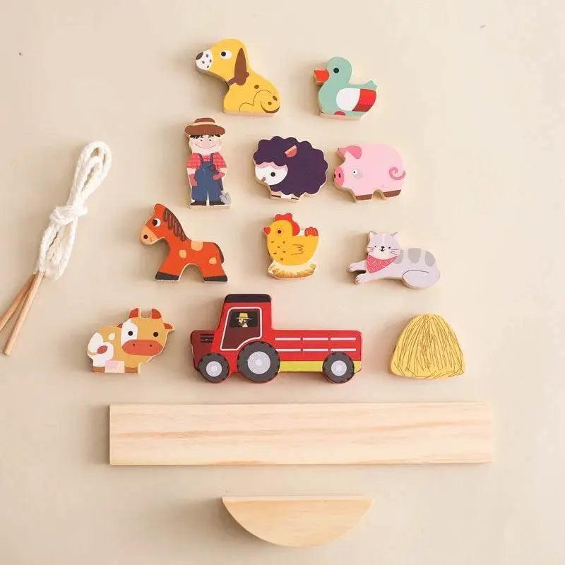  Montessori Wooden Forest Blocks Stacking Toys For Baby Forest House Learning Set -  ToylandEU™