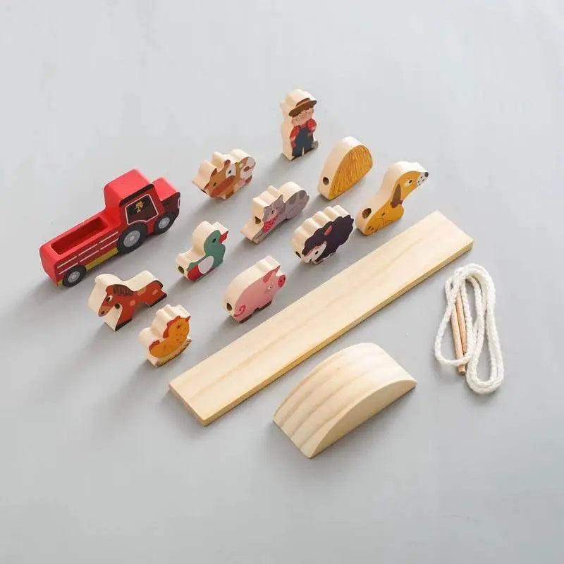  Montessori Wooden Forest Blocks Stacking Toys For Baby Forest House Learning Set -  ToylandEU™