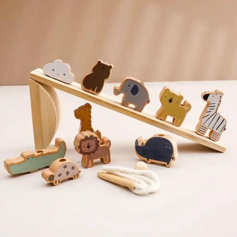  Montessori Wooden Forest Blocks Stacking Toys For Baby Forest House Learning Set -  ToylandEU™