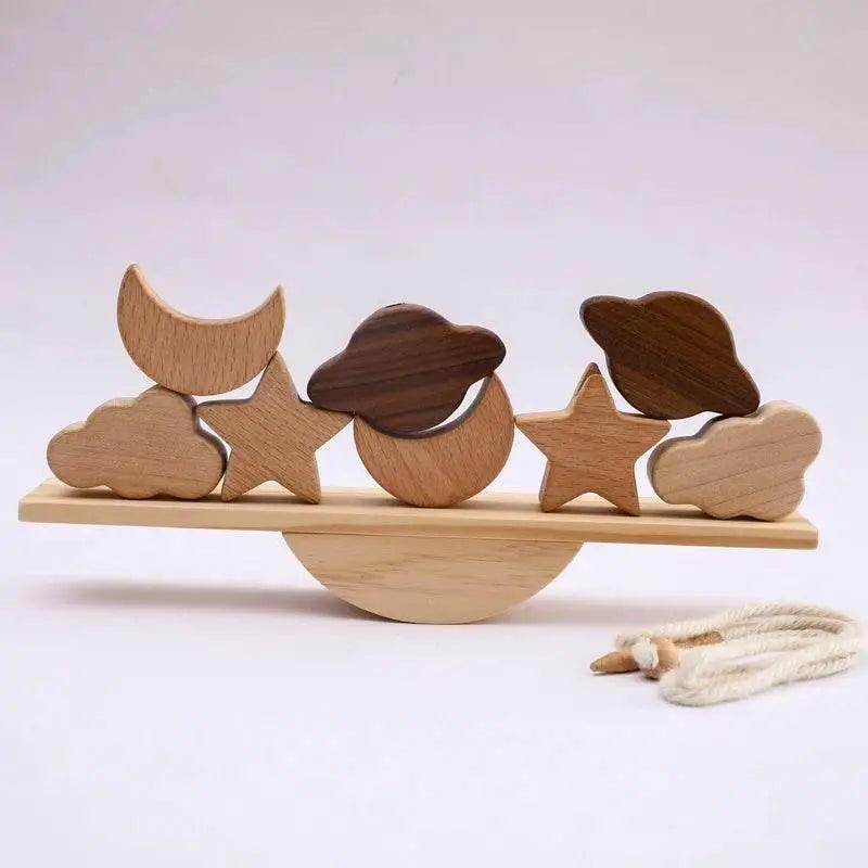  Montessori Wooden Forest Blocks Stacking Toys For Baby Forest House Learning Set -  ToylandEU™