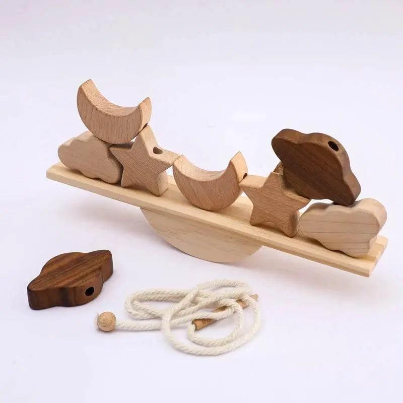  Montessori Wooden Forest Blocks Stacking Toys For Baby Forest House Learning Set -  ToylandEU™