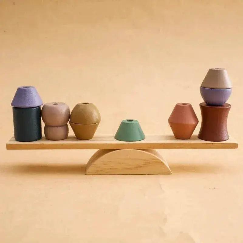  Montessori Wooden Forest Blocks Stacking Toys For Baby Forest House Learning Set -  ToylandEU™