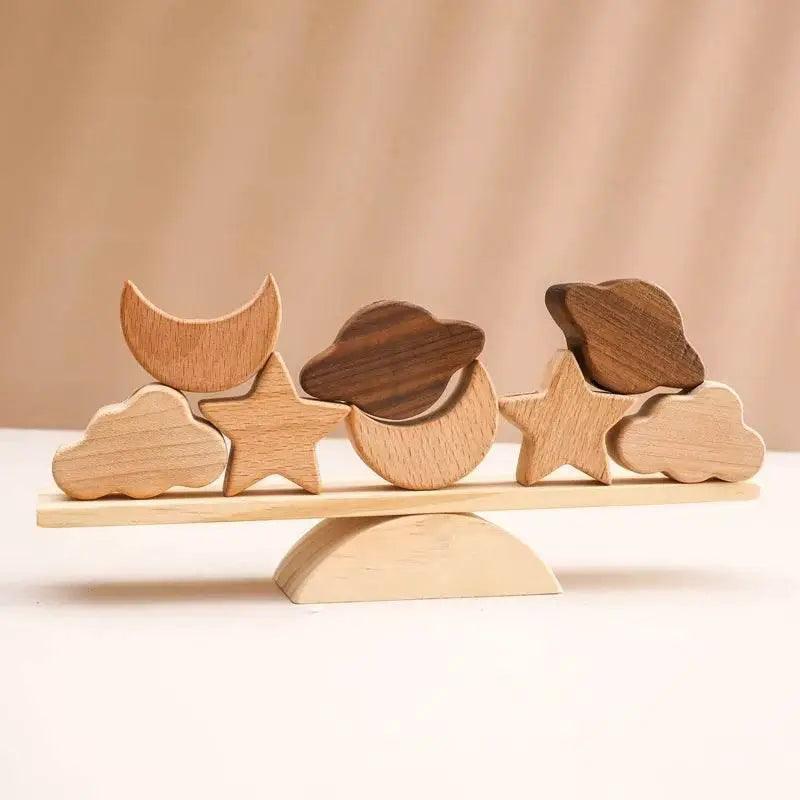  Montessori Wooden Forest Blocks Stacking Toys For Baby Forest House Learning Set -  ToylandEU™