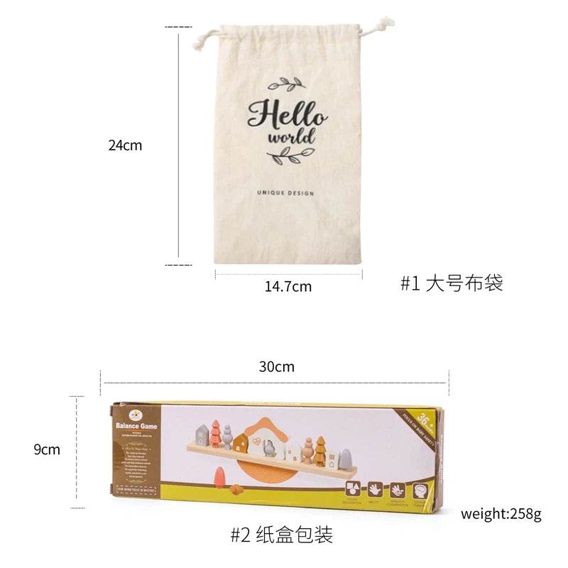 Montessori Sensory Toys Stacking Toys for Baby Forest Houses Wooden Forest Blocks Early Childhood Education Gift - ToylandEU