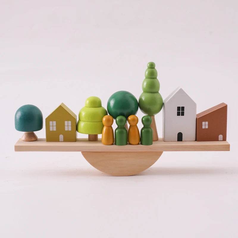 Montessori Sensory Toys Stacking Toys for Baby Forest Houses Wooden Forest Blocks Early Childhood Education Gift - ToylandEU