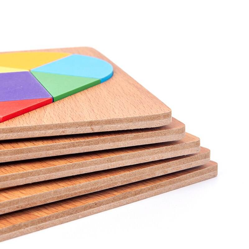 أحجية الصور المقطوعة الهندسية الخشبية من مونتيسوري - لعبة تعليمية ممتعة - ToylandEU