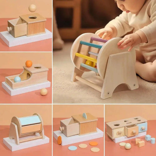  Montessori Wooden Infant Toys Ball Drop For Color Shape -  ToylandEU™