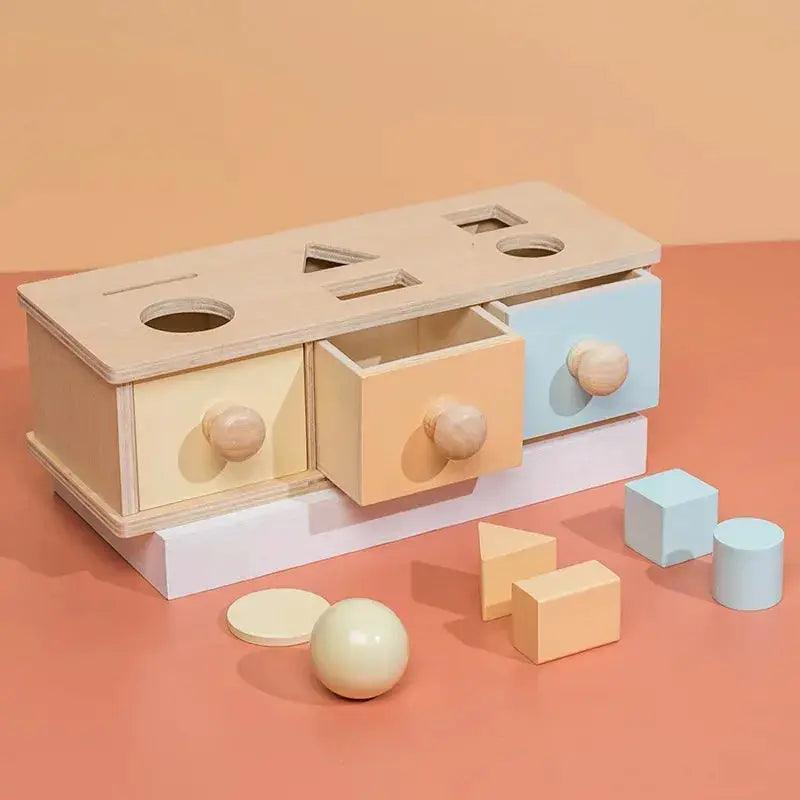  Montessori Wooden Infant Toys Ball Drop For Color Shape -  ToylandEU™
