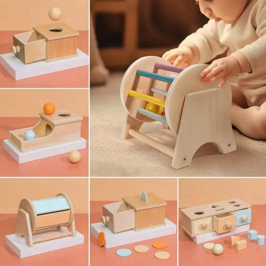  Montessori Wooden Infant Toys Ball Drop For Color Shape -  ToylandEU™