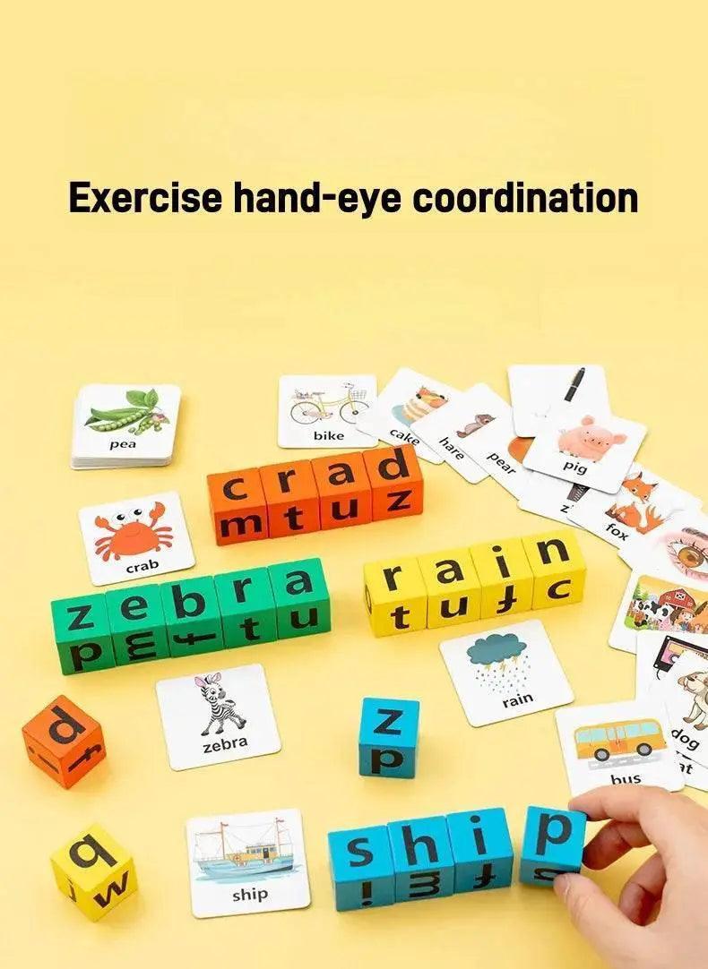  Montessori Wooden Letter Blocks 40 Cards 20 Blocks -  ToylandEU™