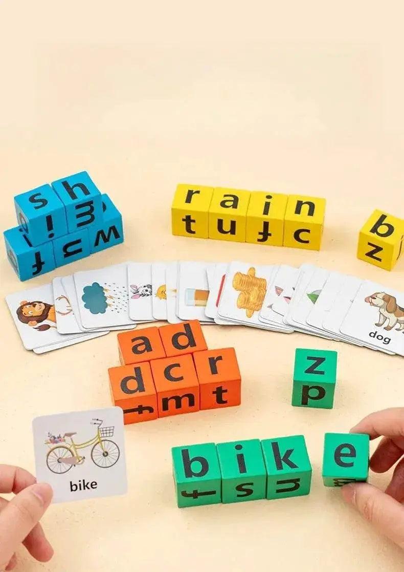 Montessori Wooden Letter Blocks 40 Cards 20 Blocks -  ToylandEU™