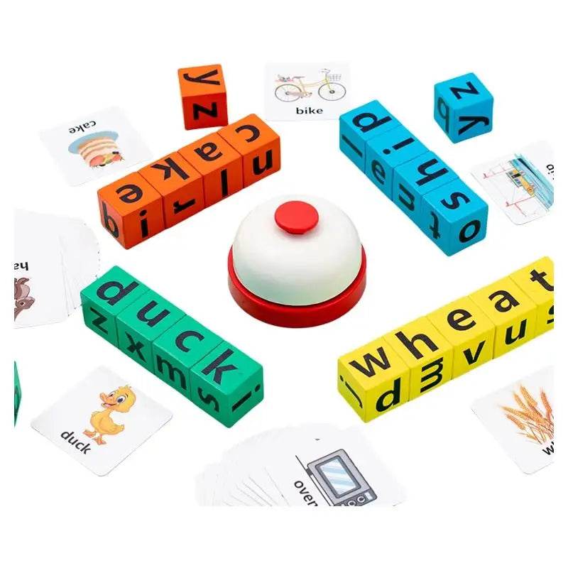 Children's English Card Montessori Wooden Letter Building Blocks Parent-Child Interaction Spelling Battle Desktop Games - ToylandEU