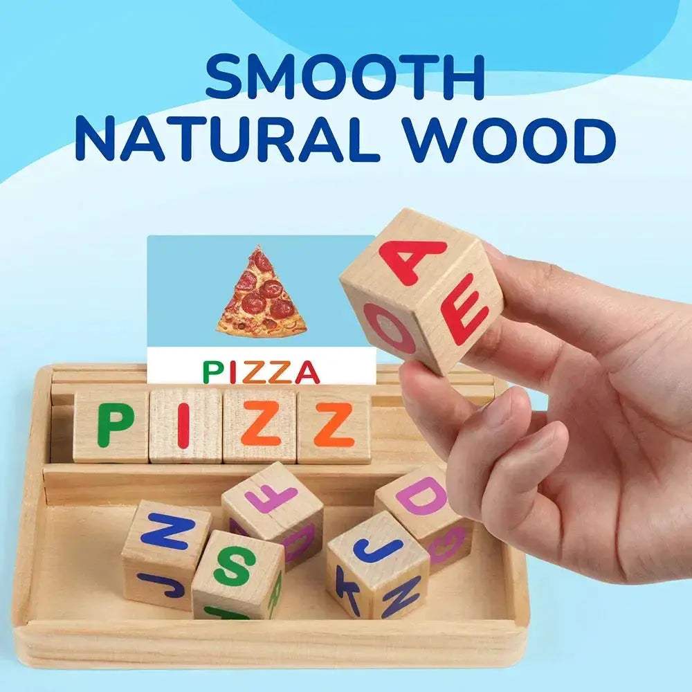 Montessori Wooden Letter Spelling Games For Kids Learning - ToylandEU