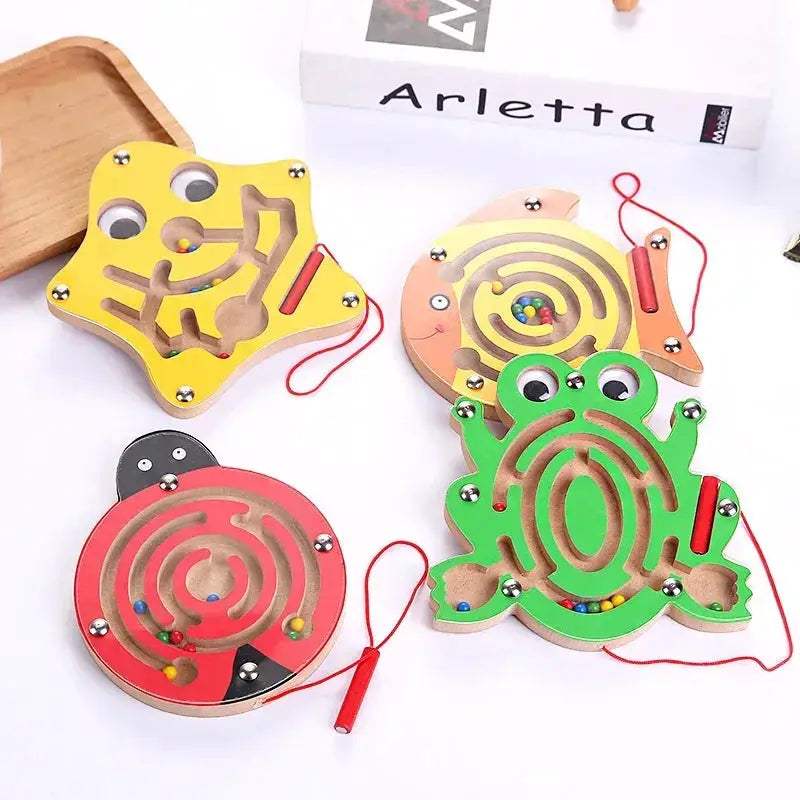 Montessori Wooden Magnetic Maze Educational Toy For Kids - ToylandEU