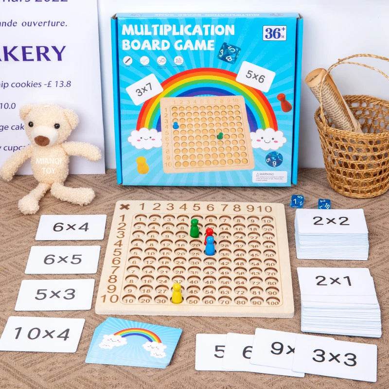 Montessori Wooden Math Board: Fun Learning for Addition & Multiplication - ToylandEU