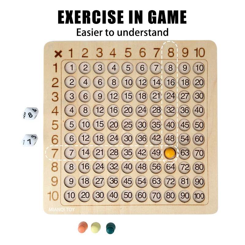 Montessori Wooden Math Board: Fun Learning for Addition & Multiplication - ToylandEU