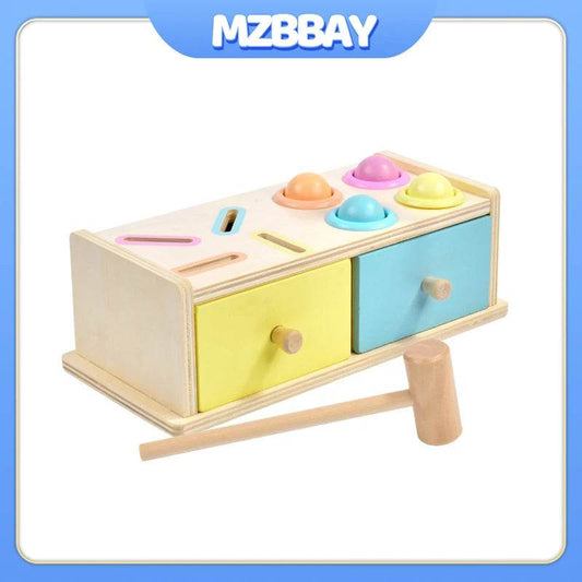 Montessori Wooden Multifunction Toys Color Spinning Coin Box Children Puzzle Sensory Early Education Game Toys Gift - ToylandEU