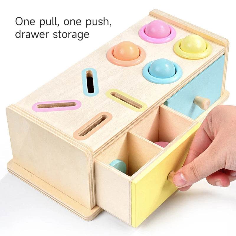Montessori Wooden Multifunction Toys Color Spinning Coin Box Children Puzzle Sensory Early Education Game Toys Gift - ToylandEU